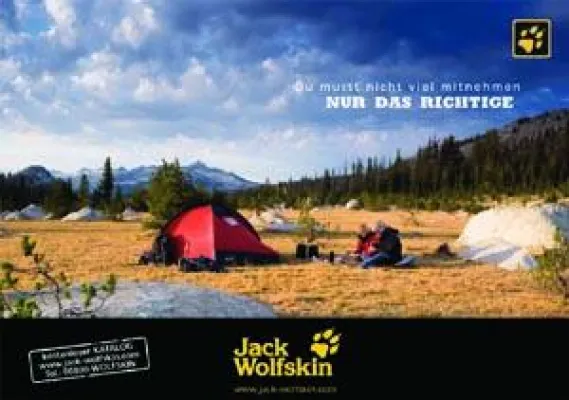Bild: Outdoor-Spezialist wirbt auf Outdoor-Medium