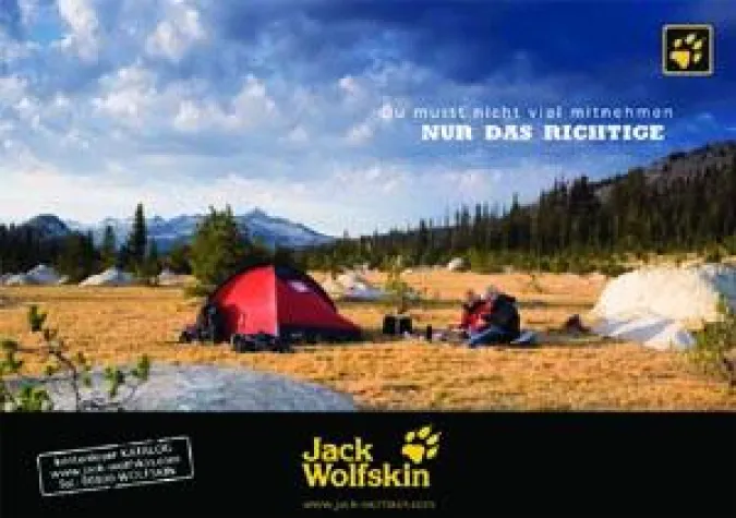 Outdoor-Spezialist wirbt auf Outdoor-Medium Bild: Outdoor-Spezialist wirbt auf Outdoor-Medium