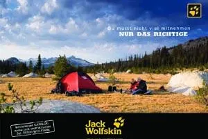 Bild: Outdoor-Spezialist wirbt auf Outdoor-Medium