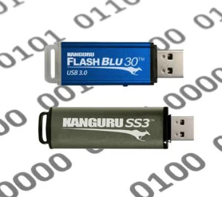 Bild: USB-Sticks mit Schreibschutz: Kanguru FlashBlu30 und SS3 gehören zu schnellsten Speicher-Sticks auf dem Markt
