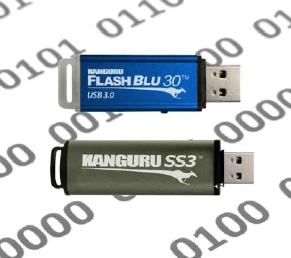Bild: USB-Sticks mit Schreibschutz: Kanguru FlashBlu30 und SS3 gehören zu schnellsten Speicher-Sticks auf dem Markt