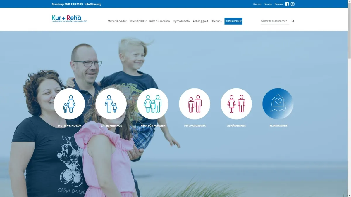 Homepage der neuen kur.org-Unternehmensseite