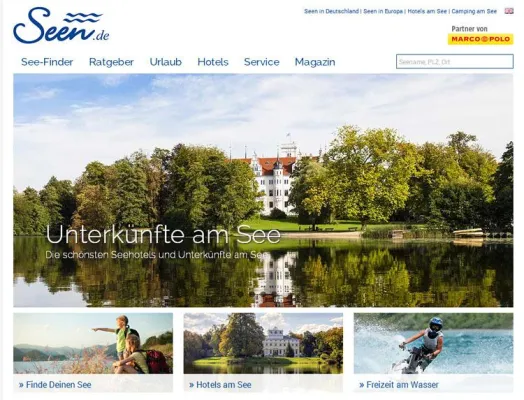 Gezielte Unterkunftssuche an mehr als 2.000 Seen - Seen.de erweitert Serviceangebot Bild: Gezielte Unterkunftssuche an mehr als 2.000 Seen - Seen.de erweitert Serviceangebot