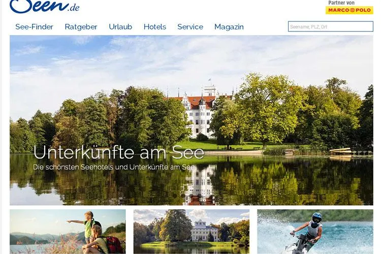 Gezielte Unterkunftssuche an mehr als 2.000 Seen - Seen.de erweitert Serviceangebot Bild: Gezielte Unterkunftssuche an mehr als 2.000 Seen - Seen.de erweitert Serviceangebot