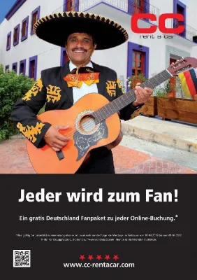 Bild: Feiernd ins Finale: CC Rent a car verschenkt zur Fußball-EM 2012 gratis Fan-Pakete mit jeder Online-Buchung