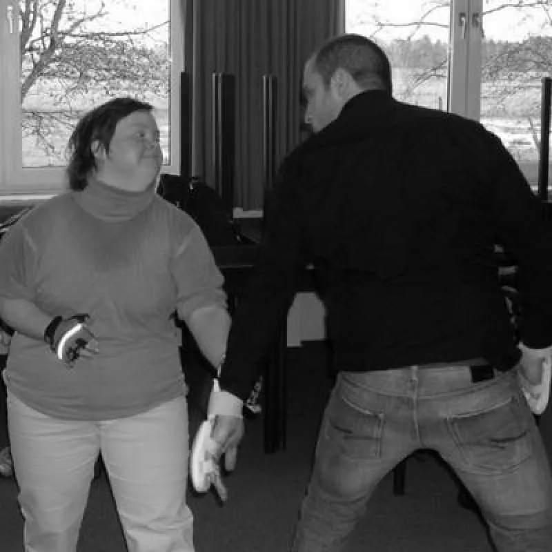 Training mit geistig behinderten Menschen