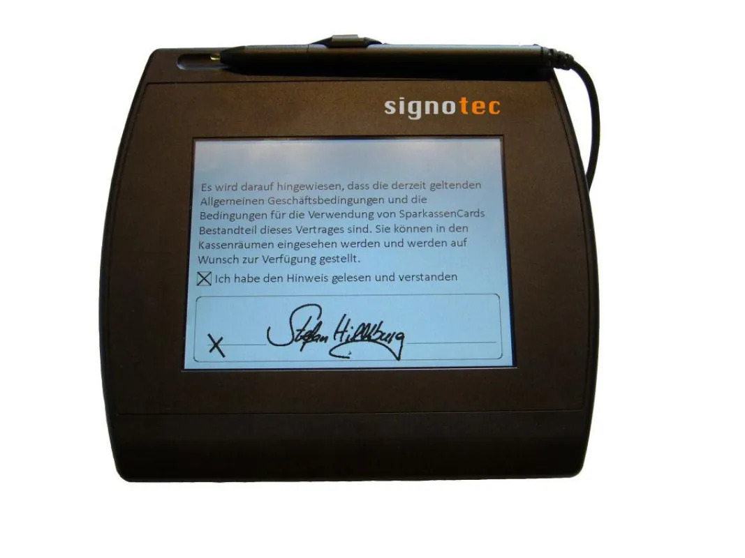 Pen-Pad SigGemColor 5.7, signotec GmbH, www.signotec.com