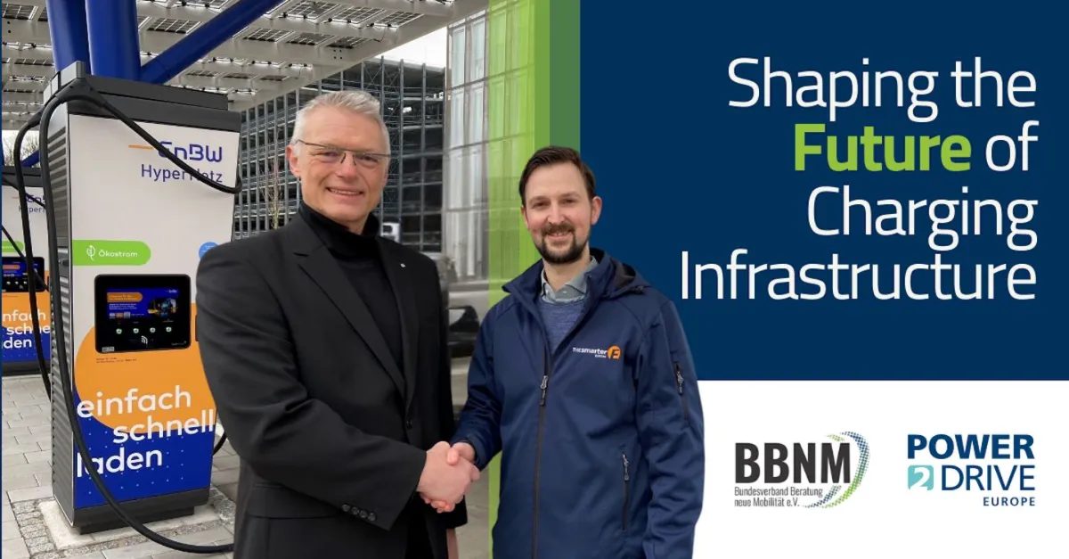 BBNM-Vorstand Andreas Varesi und Power2Drive-Projektmanager Joel Wenske (© Power2Drive / BBNM)