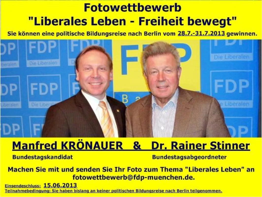 FDP-Bundestagskandidat Manfred Krönauer und Dr. Rainer Stinner MdB