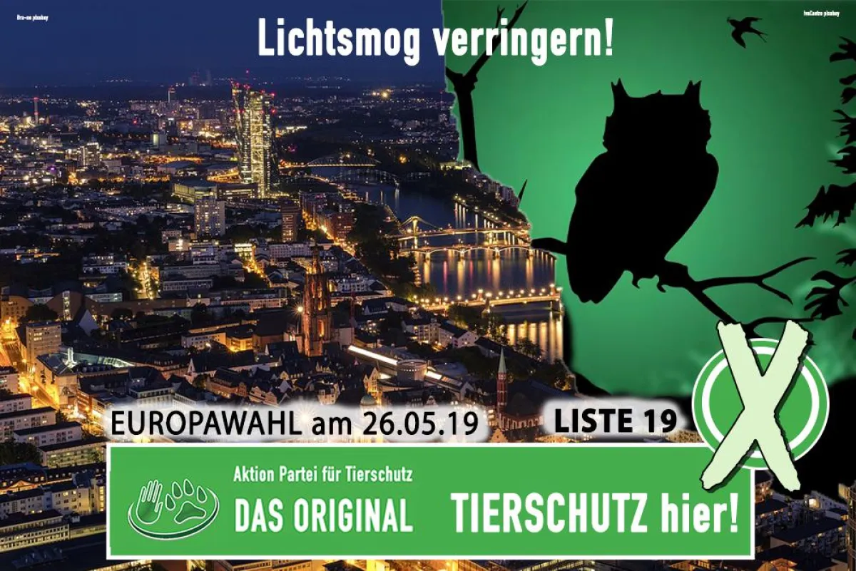 Beleuchtung nachts in den Städten herunterfahren