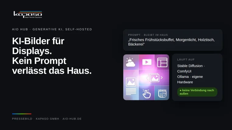 Bild: Kapaso bringt generative KI in Digital Signage – ohne dass ein Prompt das Haus verlässt
