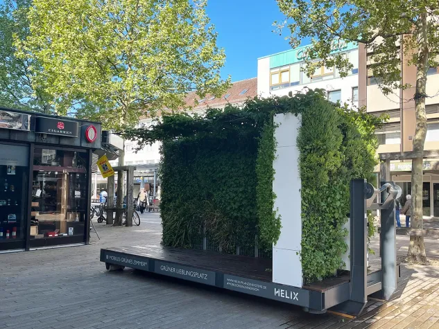 Bild: Mobiles grünes Zimmer® in der Porschestraße