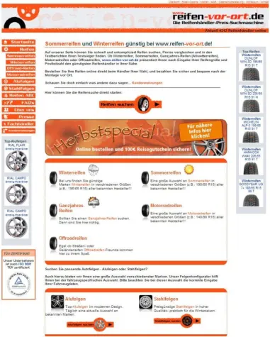 Reifen-vor-ort.de als eine der besten Webseiten ausgezeichnet Bild: Reifen-vor-ort.de als eine der besten Webseiten ausgezeichnet