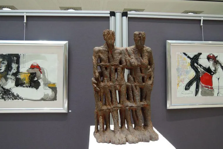 Bild: In Sparkasse Koblenz Ausstellung der Kunstakademie Rheinland eröffnet