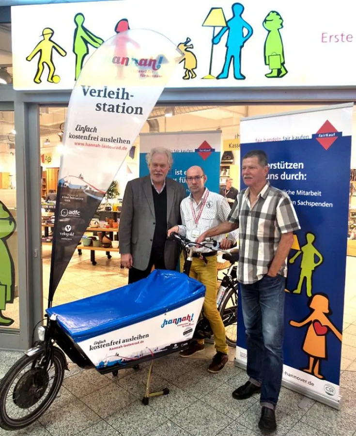 Mit Unterstützung des ADFC: Hannah-Verleihstation im CCL in Langenhagen.