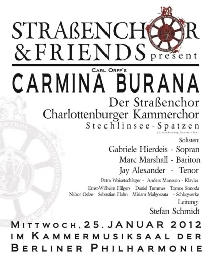 Bild: Straßenchor & Friends, mehr als ein erfolgreicher Konzertabend im Berliner Kammermusiksaal