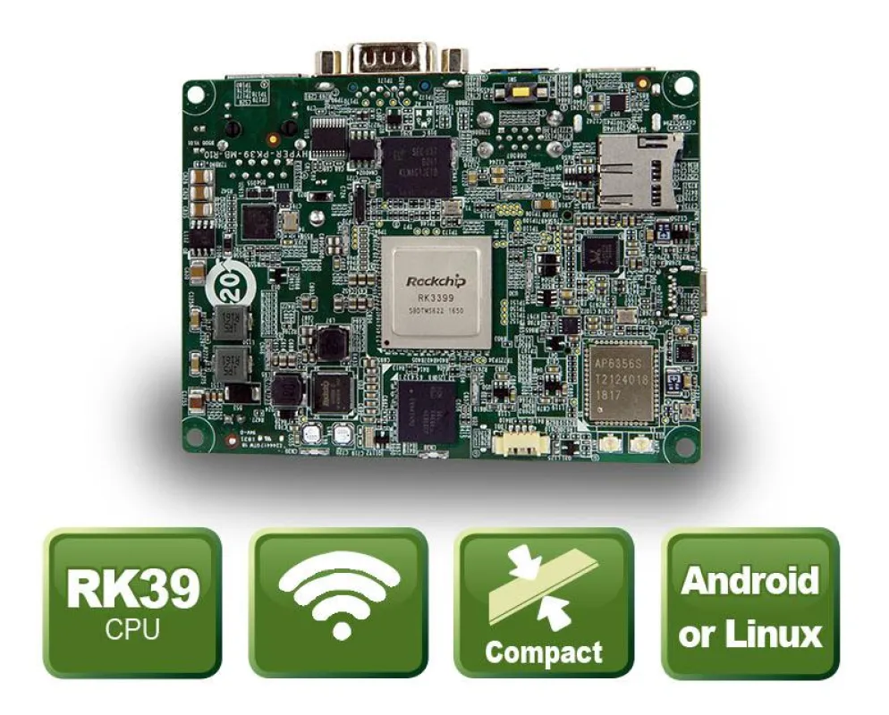 HYPER-RK39 - PICO-ITX Embedded Board mit Rockchip 3399 SoC