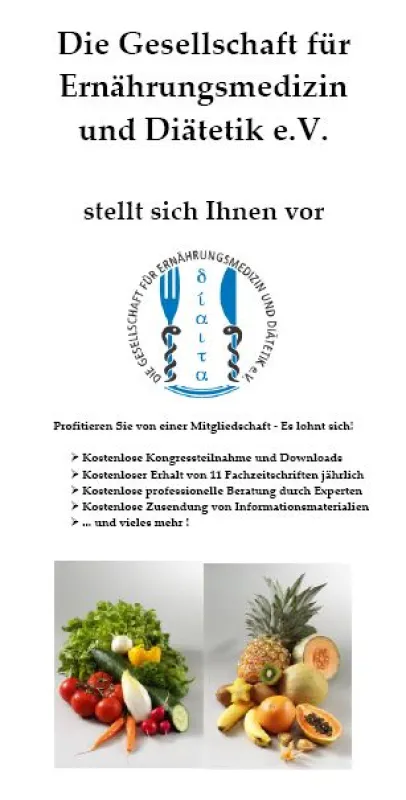 Imagebroschüre der Gesellschaft für Ernährungsmedizin und Diätetik e.V.