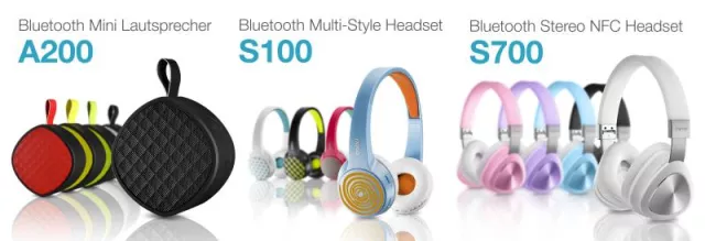 Bild: Verkaufsstart: Rapoo Outdoor-Mini-Lautsprecher und zwei Bluetooth Headsets in verschiedenen Farbvarianten