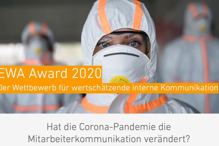 Bild: EWA Award 2020 bewertet interne Kommunikationskonzepte in der Corona-Pandemie