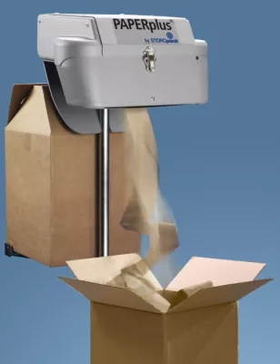 Bild: Paperplus Shooter von Storopack - Papierpolster in Hochgeschwindigkeit