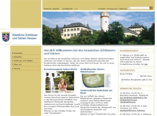 Bild: WACON relauncht Schlösser & Gärten Hessen auf Basis von TYPO3