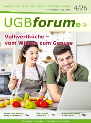 Bild: Fachmagazin UGBforum: Vollwertküche - Vom Wissen zum Genuss