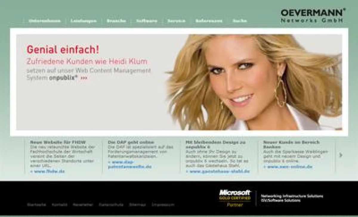 Neue Homepage von Oevermann Networks