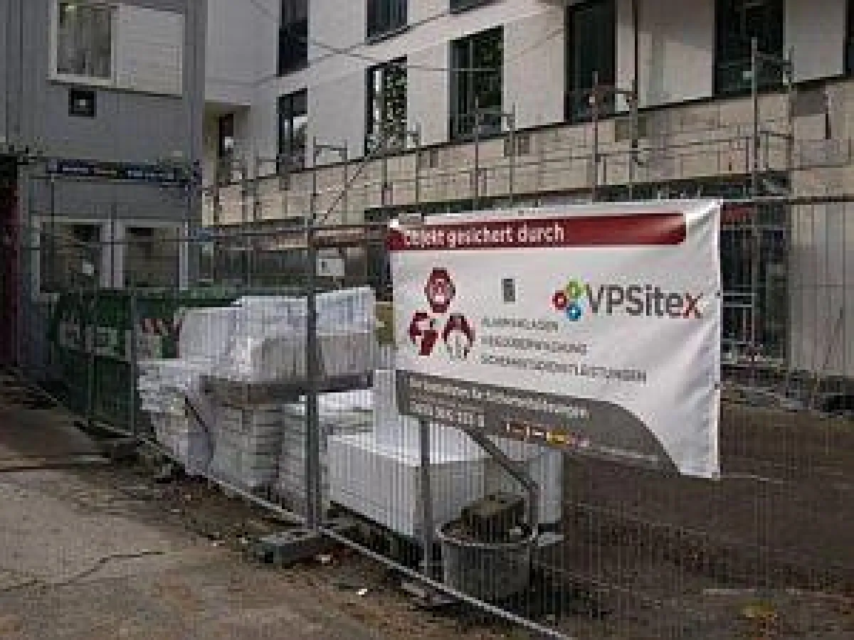 Sicherung der Baustelle gegen Vandalismus und Diebstahl