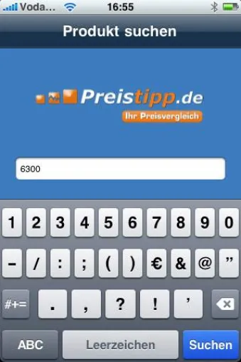 Bild: Preistipp.de - Preisvergleich auf dem iPhone