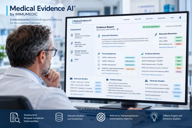 Bild: IMMUMEDIC startet Pilotphase von Medical Evidence AI für onkologische Fallanalysen