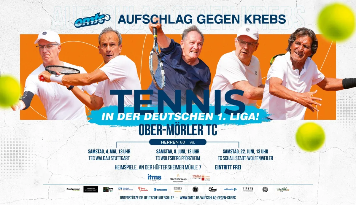 Spannung pur auf dem neuen Saisonposter zum Start der Regionalliga-Saison der H60 des Ober-Mörler TC (© itms.de)