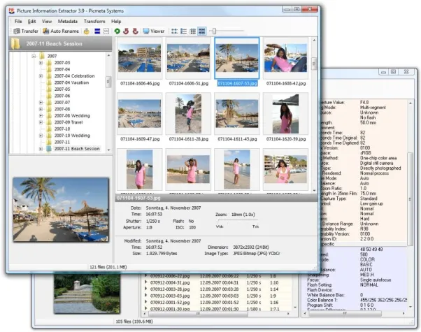 Bild: Picture Information Extractor PIE 3.9 mit universeller RAW-Unterstützung