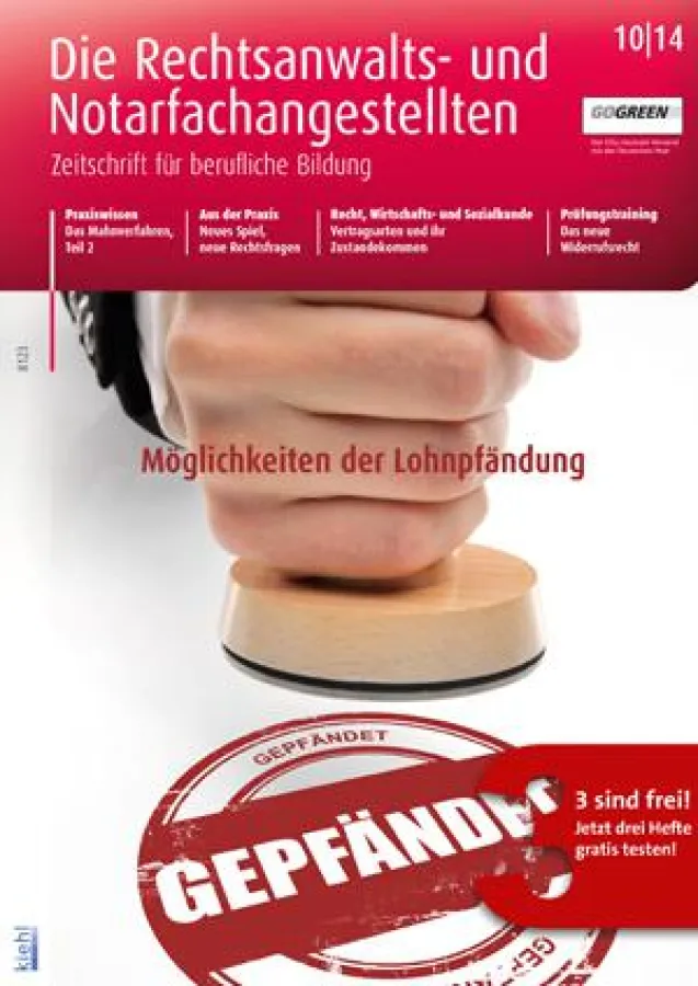 Die Rechtsanwalts- und Notarfachangestellten 10/2014