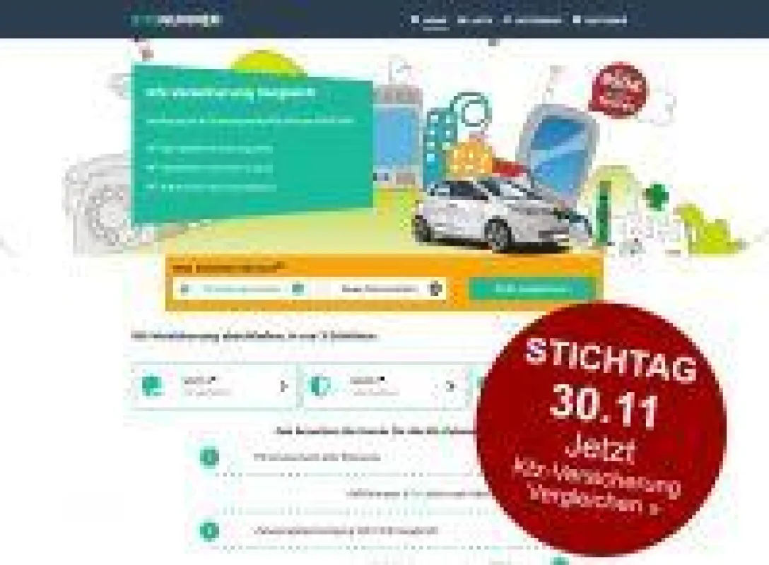 Bildschirmkopie aus der Startseite von www.evbnummer1.de