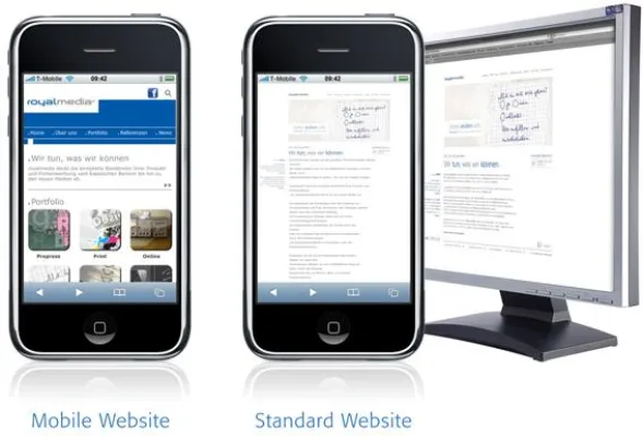 Bild: Mobile Websites: royalmedia bietet günstigere und oft sinnvollere Alternativen zu Apps