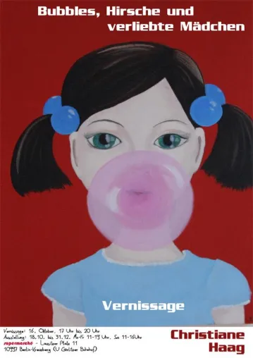 Bild: 16.10. Vernissage Christiane Haag „Bubbles, Hirsche und verliebte Mädchen“ im supermarché