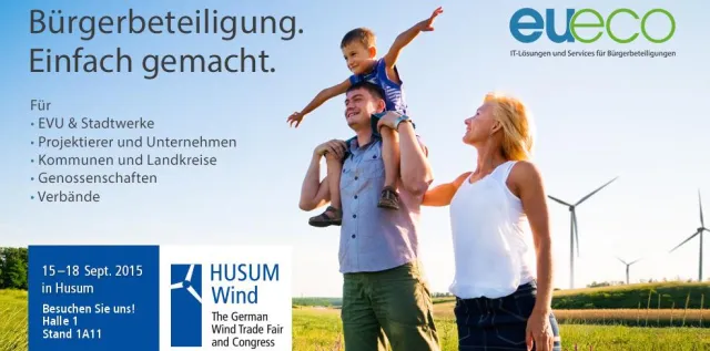 Messe HUSUM Wind zeigt die Zukunft von Bürgerbeteiligungen an Windkraftprojekten Bild: Messe HUSUM Wind zeigt die Zukunft von Bürgerbeteiligungen an Windkraftprojekten