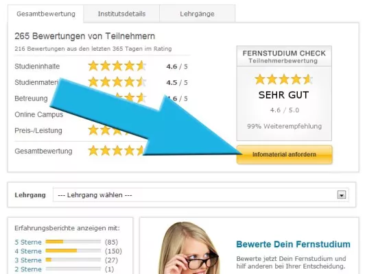 Mit FernstudiumCheck.de jetzt noch einfacher und schneller zum Wunschlehrgang Bild: Mit FernstudiumCheck.de jetzt noch einfacher und schneller zum Wunschlehrgang