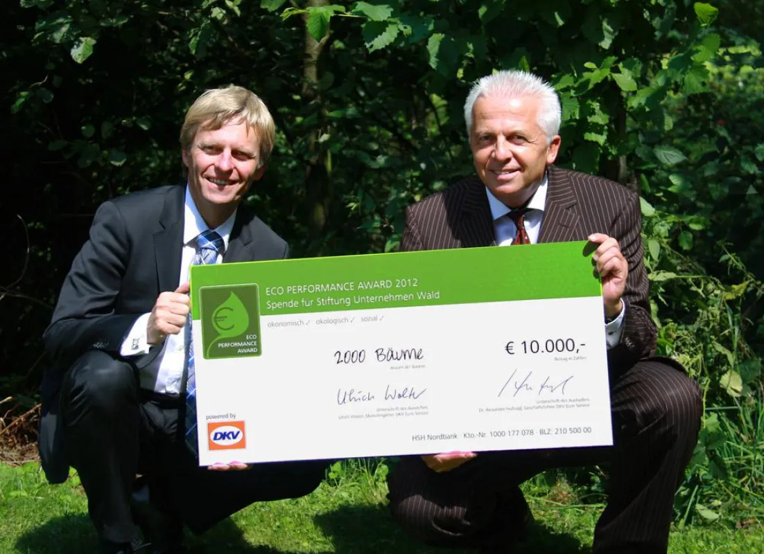Stiftungsvorstand Rüdiger Kruse (l.) und Ulrich Wolter, Marketingleiter DKV