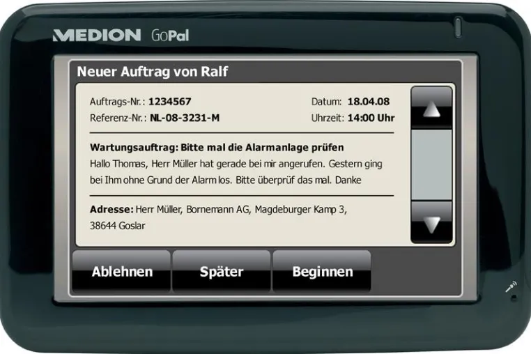 Mobiles Telematik-System „InFLEET for MEDION“ jetzt auch sprachaktiviert Bild: Mobiles Telematik-System „InFLEET for MEDION“ jetzt auch sprachaktiviert