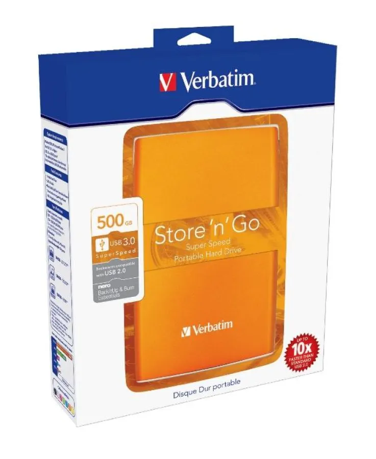 Store'n'Go USB 3.0 Superspeed Portable Hard Drive Volcanic Orange (Quelle: Verbatim)