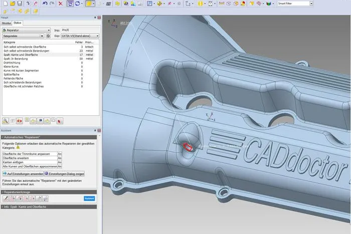Bild: Der Turbo in Sachen 3D-CAD-Datenkonvertierung - Der neue CADdoctor EX 5.2