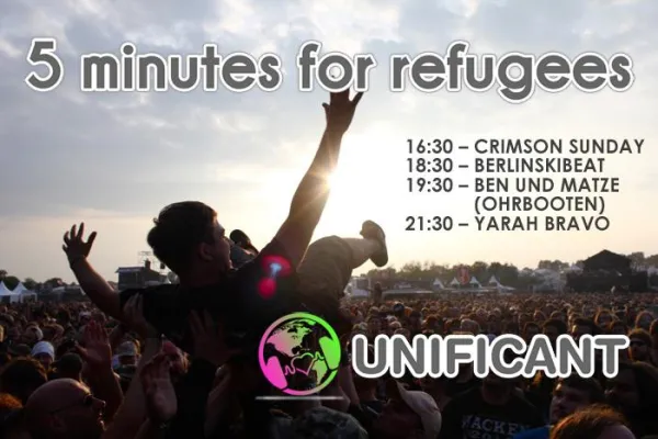 Bild: 5 Minutes For Refugees bei der Fête de la Musique in Berlin