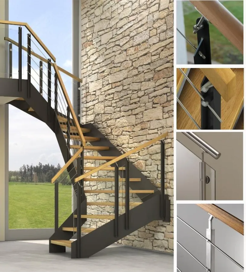 Ein klar definiertes Zusammenspiel von geraden Linien und technischen Formen. Stahl, Holz, Glas und Verbundmaterialien bestimmen in Kombination mit ausgereiften Details den industriellen Charakter des