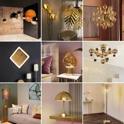Bild: Lichtideen zum goldenen Herbst - Lampenwelt.de stellt Leuchten in Gold- und Messingtönen vor