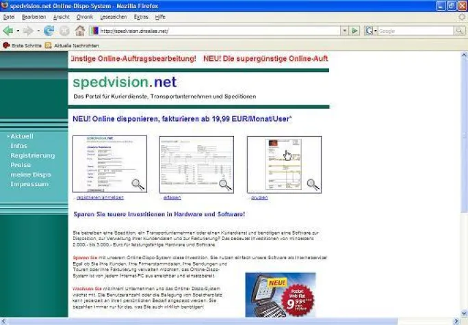 Bild: spedvision.net - Die Online-Software für Speditionen und Transportunternehmen