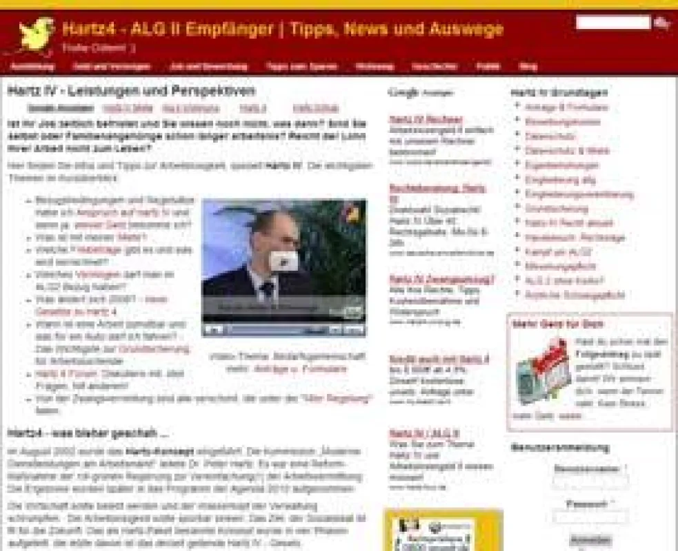 Die Website Hartz-4-Empfaenger.de