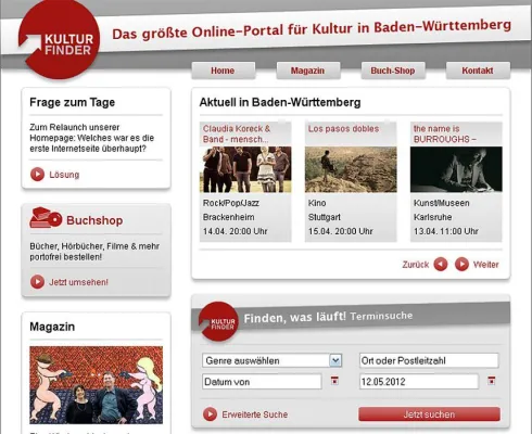 Bild: Finden statt suchen auf kulturfinder-bw.de: Neuer Internet-Auftritt für die größte Kulturplattform im Land