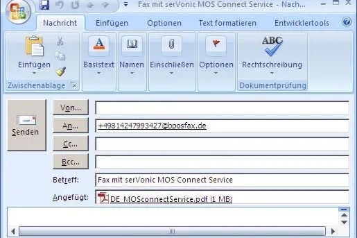 Bild: Fax-Integration in Microsoft Office 365 - serVonic bietet Fax für Microsoft Online Services